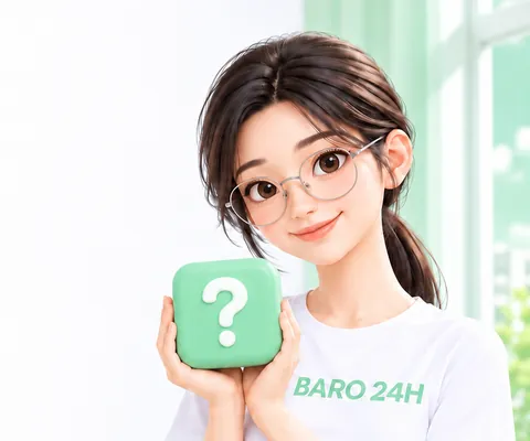 물음표 상자를 들고 질문에 답하는 3D 인물